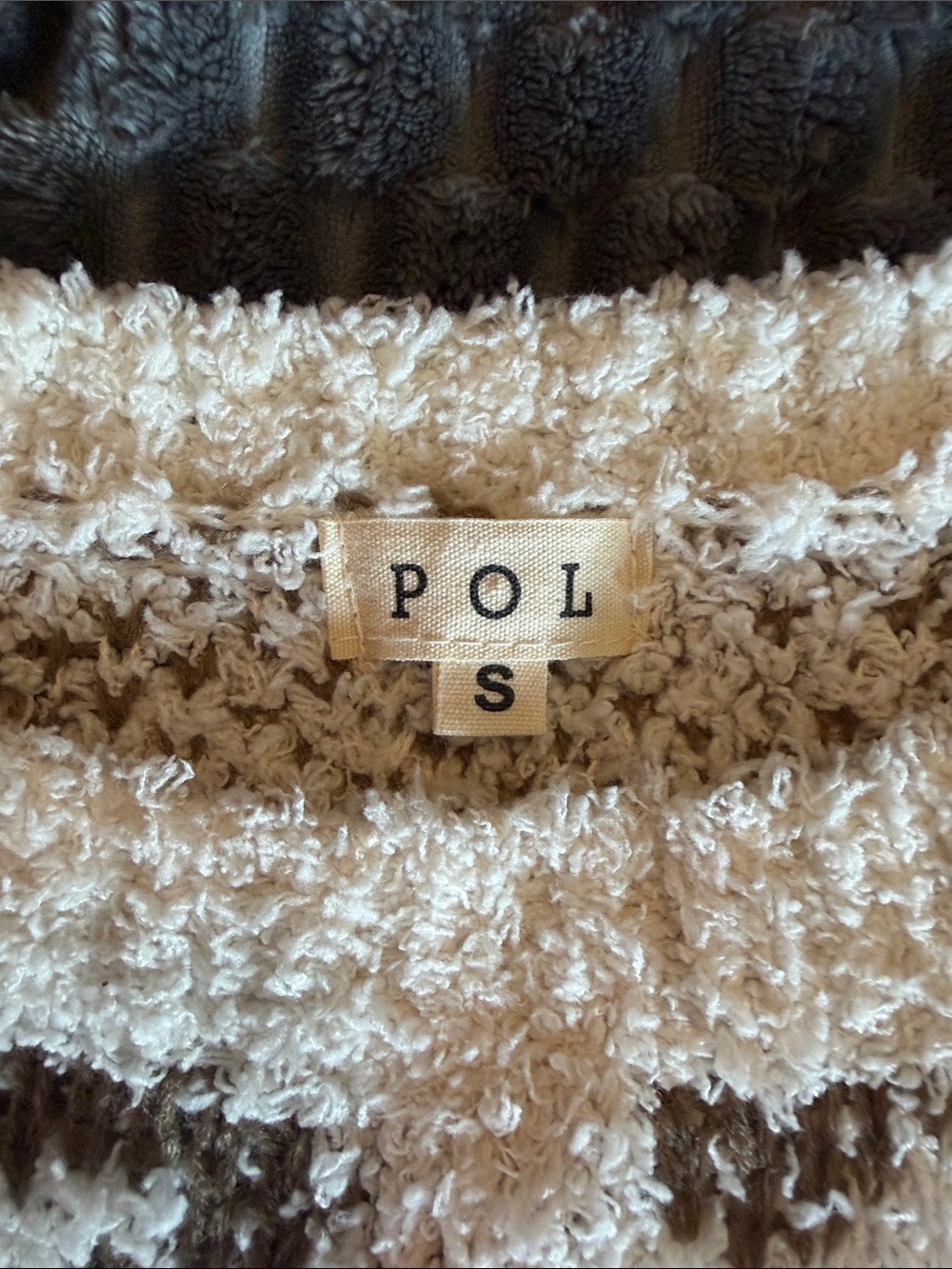 POL womens Cream Textured Cozy Bottoms
